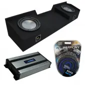 Compatible with 2004-2015 Nissan Titan King Crew Truck Harmony A102 Dual 10" Sub Box & Harmony HA-A800.1