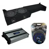 Compatible with 2005-UP Nissan Frontier Crew Cab Kicker CompVT CVT10 Dual 10 Sub Box Harmony HA-A800.1