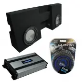 Compatible with 2005-UP Toyota Tacoma Double Cab Truck Harmony A102 Dual 10" Sub Box & Harmony HA-A800.1