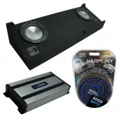 Compatible with 2007-2013 Chevy Silverado Crew Cab Truck Harmony A122 Dual 12" Sub Box & Harmony HA-A800.1