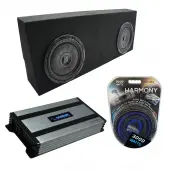 Compatible with 2007-2013 Toyota Tundra Crew Max Kicker CompVT CVT10 Dual 10" Custom Sub Box Harmony HA-A800.1