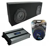 Compatible with 2007-2013 Toyota Tundra Crew Max Kicker CompVT CVT12 Dual 12" Custom Sub Box Harmony HA-A800.1