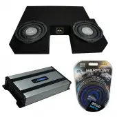 Compatible with 2007-2013 Toyota Tundra Double Cab Truck Harmony F104 Dual 10" Sub Box & Harmony HA-A800.1