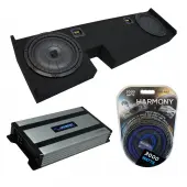 Compatible with 2009-2014 Ford F-150 Ext Super Cab Truck Kicker CompVT CVT12 Dual 12" Sub Box Enclosure & Harmony HA-A800.1 Amp