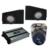 Compatible with 2010-2015 Chevy Camaro Coupe Rear Side Harmony A102 Dual 10" Sub Box & Harmony HA-A800.1