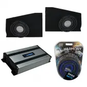 Compatible with 2010-2015 Chevy Camaro Coupe Rear Side Harmony F104 Dual 10" Sub Box & Harmony HA-A800.1