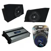 Compatible with 2010-2015 Chevy Camaro Coupe Rear Side Kicker Comp C10 Dual 10" Sub Box Encl...