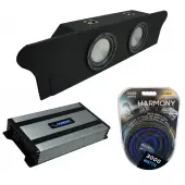 Compatible with 2010-2015 Chevy Camaro Coupe Trunk Harmony A102 Dual 10" Sub Box & Harmony HA-A800.1 Amp