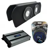 Compatible with 2015 - 2023 Ford Mustang Coupe Harmony HA-F124 Dual 12" Custom Sub Box Harmony HA-A800.1 Amp