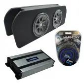 Compatible with 2015 - UP Ford Mustang Coupe Kicker Comp C10 Dual 10" Custom Sub Box Harmony...