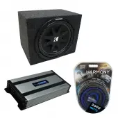 Universal Car Stereo Rearfire Sealed Single 15" Kicker Comp C15 Sub Box Enclosure & Harm...