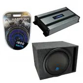 Universal Car Stereo Vented Port Single 12" Alpine Type S S-W12D4 Sub Box Enclosure with Har...