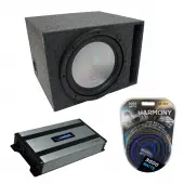 Universal Car Stereo Vented Port Single 15" Harmony Audio A152 Sub Box & Harmony HA-A800.1