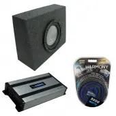 Universal Regular Standard Cab Truck Harmony A102 Single 10" Sub Box & Harmony HA-A800.1