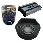 Universal Replacement Spare Tire Well Alpine Type R R-W10D4 Single 10 Sub Box with Harmony HA-A80...