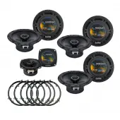 Compatible with Volkswagen Jetta 1998-1999 OEM Speaker Upgrade Harmony (3) R65 R4 Package New