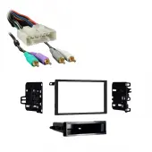 Isuzu Rodeo 2002 2003 w  External OE Amp Double DIN Stereo Harness Radio Dash Kit