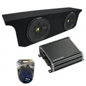 07-18 Jeep Wrangler Unlimited Kicker CompC CWCS10 Dual 10 Sub Box CXA800.1 Amp