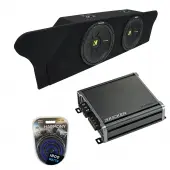 2010-2015 Chevy Camaro Coupe Trunk Kicker CompC CWCS10 Dual 10" Sub Box CXA800.1