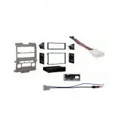 Nissan Frontier 2009 2010 2011 2012 w  Gray Dash Single DIN Double DIN Stereo Harness Radio Insta...