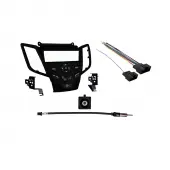 Ford Fiesta 2011 without Sync Single DIN Stereo Harness Radio Install Kit   Black Dash