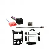 Kia Forte 2010 2011 2012 2013 w  Manual Climate DIN  Double DIN Stereo Radio Dash Kit   High Gloss