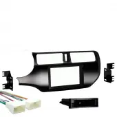 Fits Kia Rio 2016 2017 DIN Stereo Radio Install Dash Kit Gloss without Push Start