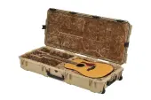 SKB 3i-4217-18-T Injection Molded Acoustic Guitar Case Tan with TSA Latches & Wheels