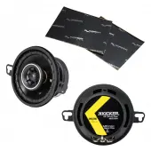 Kicker 43DSC3504 3.5" DS Series 15W RMS 4 Ohm Coaxial Car Audio Speakers DSC35 Bundle with H...