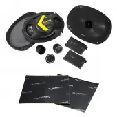 Kicker 46CSS694 Car Audio 6x9" Component Full Range Stereo Speakers Set CSS69 Bundle with Harmony Audio Sound Dampening Speaker Kit
