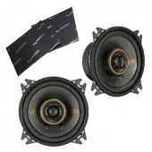 Kicker 47KSC404 Car Audio 4" Coaxial 300W Peak Full Range Speakers Pair KSC404 Bundle with H...