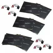 Harmony Audio (3) HA-724568 Factory Speaker Replacement Harness Bundle with Sound Dampening Speakers Kit Compatible with Pontiac Aztec 2001-2005