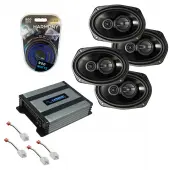 Compatible with Jeep Cherokee 2014-2018 Factory Speaker Replacement Package Harmony R69 & Harmony HA-A400.4