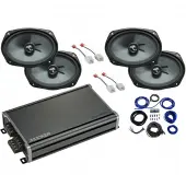 Compatible with Jeep Cherokee 2014-2018 Premium Speaker Replacement Package Harmony C69 & CXA360.4