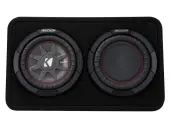 Kicker 43TCWRT82 8" CompR Series Sub 300W RMS 2 Ohm Thin Profile Loaded Subwoofer Enclosure