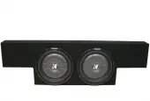 Kicker 43CVT124 Compatible with GMC Sierra 2001-2006 1500 Crew Cab Truck 12" CompVT CVT12 Series 400W RMS 4 Ohm SVC Car Sub and GM2X12-CREW-NOHD-BS Dual 12" Sub Box