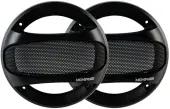 Memphis SRXG62 SRX 6.5inch Car Speaker Grills- Black Steel Mesh Design w/ logo