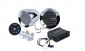 Memphis MXABMC2BT 2 Chrome Bullet Style Powersports Speaker Kit w/ Bluetooth