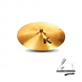 Zildjian K0834 24" K Series Light Ride Drumset Cymbal with Medium Bell Size & Dark Sound With ZKEY