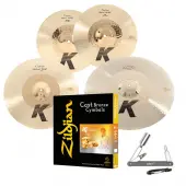 Zildjian KCH390 K Custom Series Hybrid Box Set Includes 14.25"Hi-Hat 17" Crash & 21" Ride With ZKEY