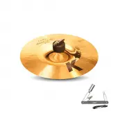 Zildjian K1209 9" K Custom Series Hybrid Splash Thin Drumset Cast Bronze Cymbal with Dark/Mid Sound and Attack Balance With ZKEY