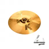 Zildjian K0954 19" K Custom Series Hybrid Trash Smash Thin Drumset Cast Bronze Cymbal with Medium-Low Profile With ZKEY