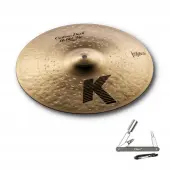Zildjian K0944 14" K Custom Series Dark Hi Hat Top Medium Thin Drumset Cast Bronze Cymbal with Low Pitch With ZKEY