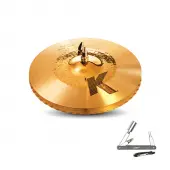 Zildjian K1226 14 1/4" K Custom Series Hybrid Bottom Medium Drumset Cast Bronze Cymbal with Mid Pitch and Sound With ZKEY