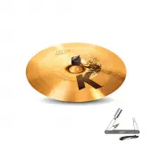 Zildjian K1217 17" K Custom Series Hybrid Crash Thin Drumset Cast Bronze Cymbal with Mid Sound and Small Bell Size With ZKEY