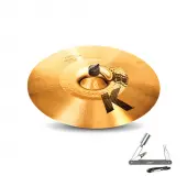 Zildjian K1219 19" K Custom Series Hybrid Crash Thin Drumset Cast Bronze Cymbal with Dark Sound and Large Bell Size With ZKEY