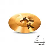 Zildjian K0998 20" K Custom Series Hybrid Ride Medium Drumset Cast Bronze Cymbal with Mid Sound and Large Bell Size With ZKEY
