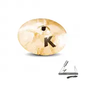 Zildjian K0997 20" K Custom Series Session Ride Medium Thin Drumset Cast Bronze Cymbal with Mid Pitch and Large Bell Size With ZKEY