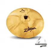 Zildjian A20827 17" A Custom Medium Crash Cast Bronze Drumset Cymbal with Bright Sound With ZKEY