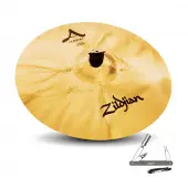 Zildjian A20516 18" A Custom Crash Brilliant Drumset Cymbal with Medium Bell Size With ZKEY